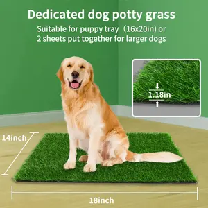 Artificial Pet Pee Grass Mat for Puppy, Pet Turf Fake Grass Replacement Pad for Dog Potty Training, Indoor and Outdoor