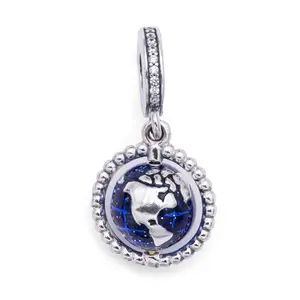 PANDORA Spinning Globe Dangle Charm 798021CZ