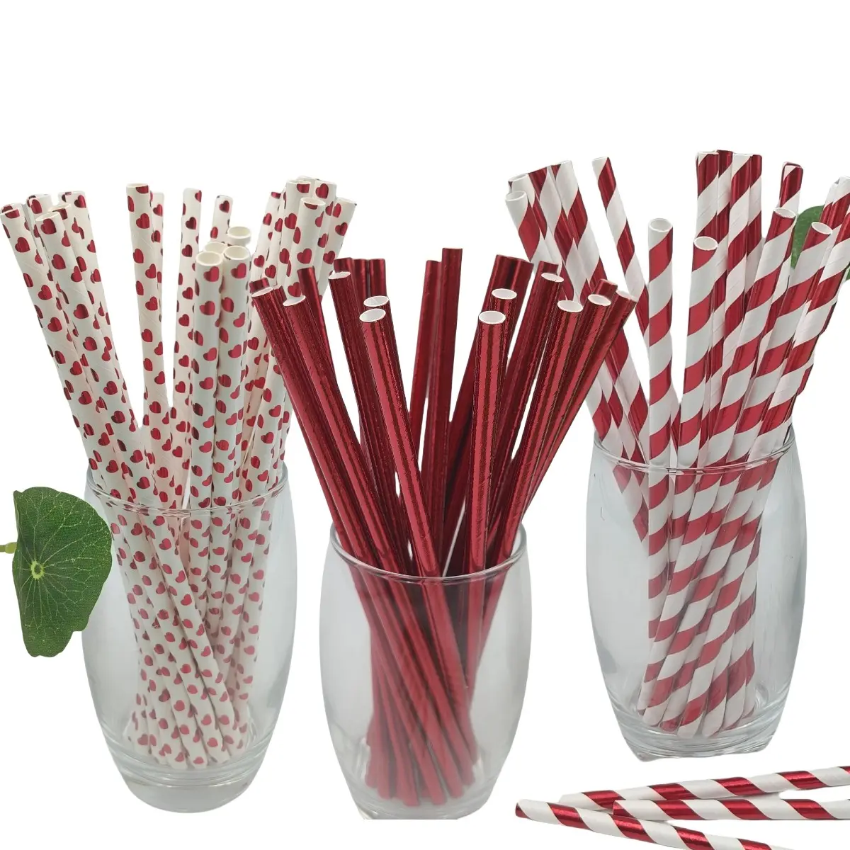 Christmas -Themed Paper Straws, Biodegradable Drinking Straws for Table Decoration, Perfect for Birthdays, Weddings, Anniversaries