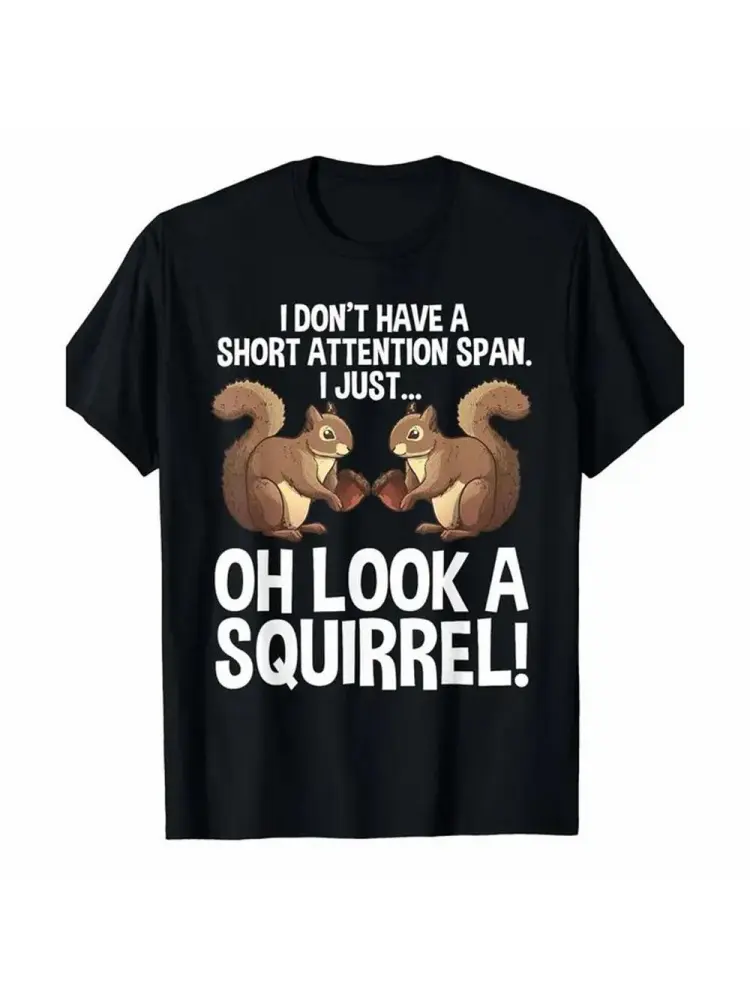 Funny ADHD Squirrel T-Shirt – Cute Chipmunk Design for Men & Women, Pet Lovers Tee