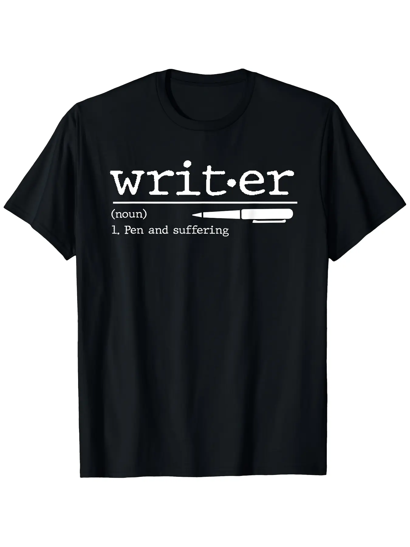 Men's Funny Writer Definition T-Shirt - Author Hum unisex soft cotton short sleeve t shirt, vintage graphic casual tee for men women teens, perfect birthday holiday gift for camping travel gym daily street  wear