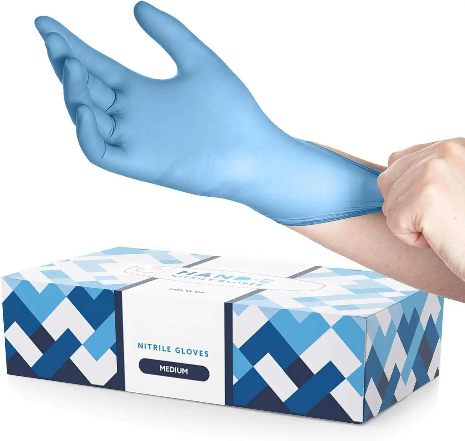 Blue  Disposable Gloves - Latex Free   Gloves,  Free,  Safe, Cooking