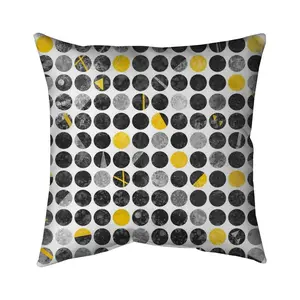 Begin Home Decor 5541-1616-AB21 16 x 16 in. Gray Industrial Pattern Pillow - Abstract Grunge Circles Decor