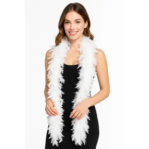 Elegant White Feather Boa - 72" Costume Accessory