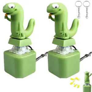 Lizard Fidget Keychain Rechargeable LED Light Up Fidgety Toy With Funny Animal Sound, Stress Relief Anxiety Relief Clicker
