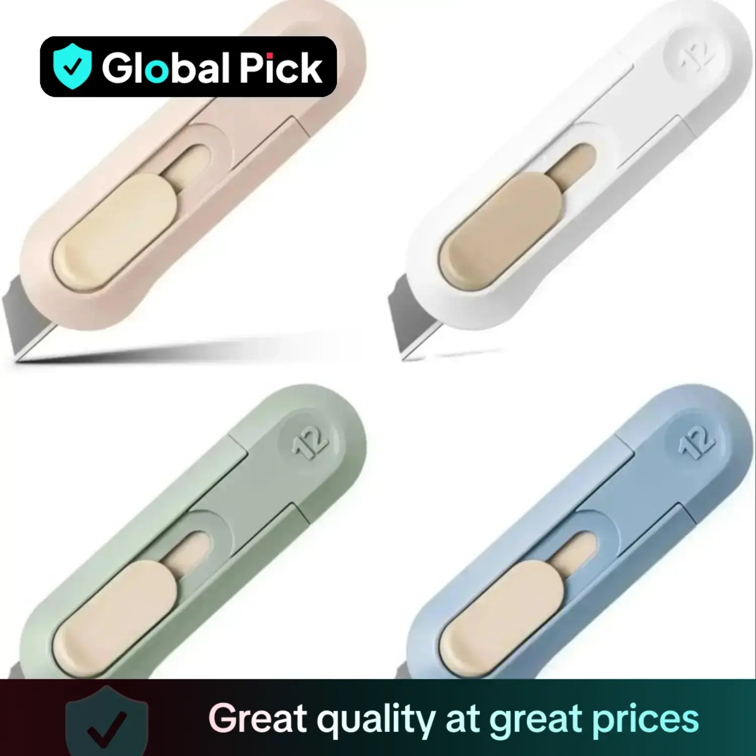 Retractable Box Cutting Knife, 1 Count/4 Counts Utility Knife for Office Home Use, Cutting Supplies for Unwrapping Parcels and Paperboard, Portable