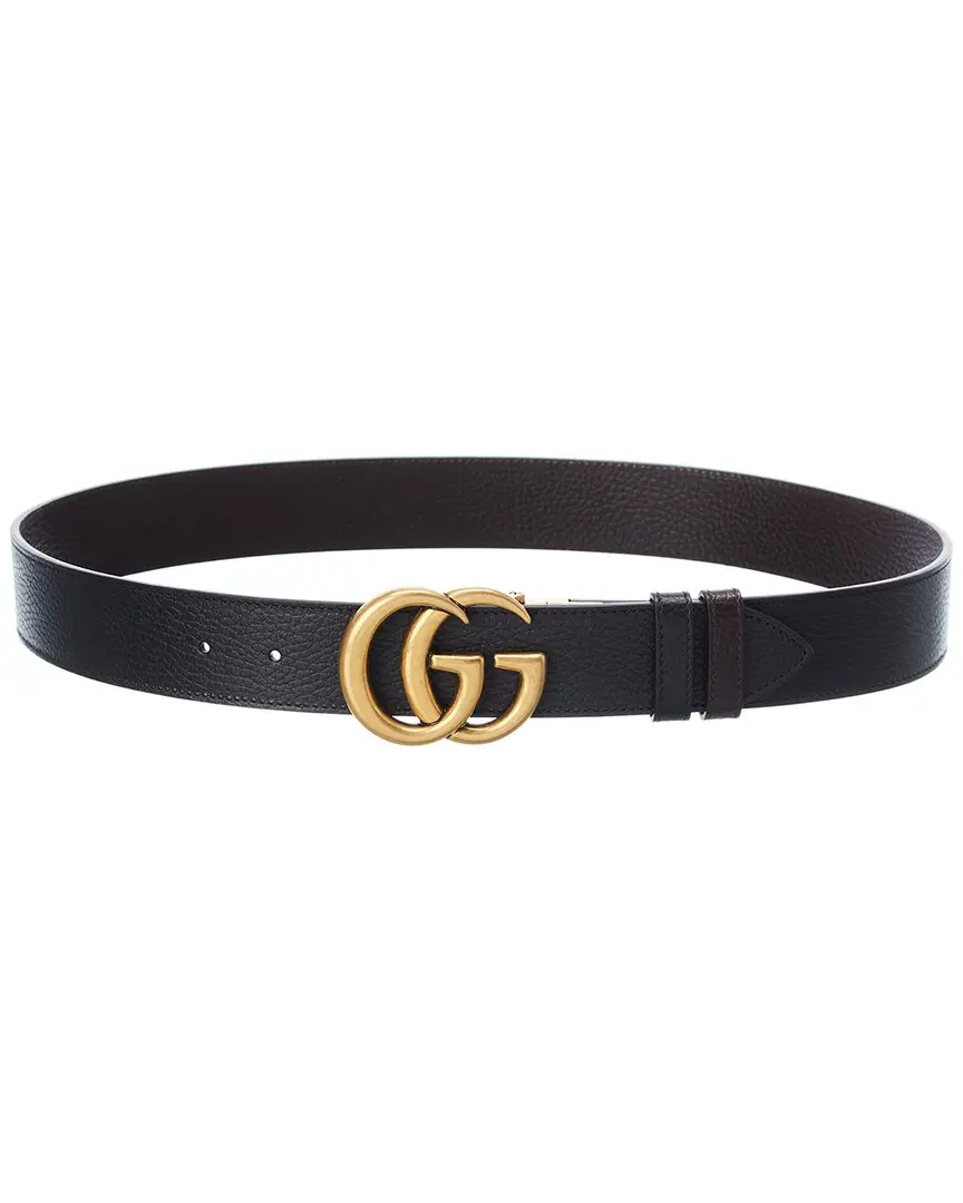 Gucci Double G Buckle Reversible Leather Belt