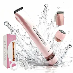 SolaceBody Women's Multifunctional Hair Trimmer - 2-in-1 Dual Head Design Bikini Shaver, Electric Shaver for Painless Trimming on Bikini Line, Underarms, IPX7 Waterproof Rechargeable Christmas Grooming Gift Set