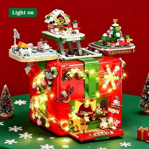 1873-Piece Christmas Building Block Kits, Christmas Building Toy Set, Educational Holiday Gift for Kids, Teens, and Adults