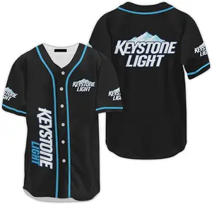 Keystone Light Beer Baseball Jersey - Classic Crewneck Top for Fans of Premium Cotton Fabric Beer Merchandise
