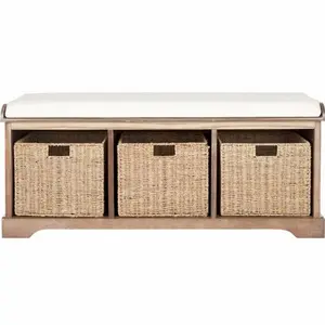 Varielle 47"W Storage Bench - natural/ivory