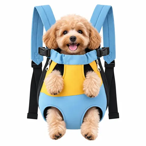 Pet Front Chest 4-Legged Carrier Backpack for Cats & Small Dogs, Outdoor Animal Carrier with Adjustable Straps, Breathable Soft Fabric, Drawstring, Gentle Fit Portable Travel Bag,small dog carrier,dog purse,cat bag in a bag,dog carrier bag