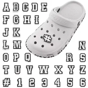 Cartoon numbers and letters Croc Shoe Charms for Kids Boys Girls Women Men PVC Wristband Sandals Clog Accessories Party Favor with Dragon and Character Designs