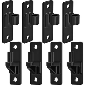 4Pack Heavy Duty Gate Hinges, High Strength Steel with Electroplated Finish, 600LB Load Capacity, 6mm Thick Black Hinges for Farm Gates, Fences, Barns, Sheds & Outdoor Gates (4.9"x1.5")