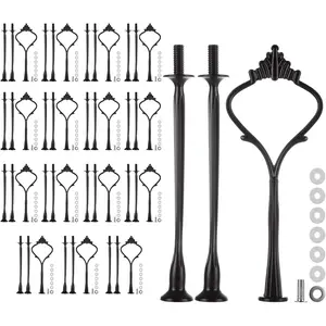 15 Set of Tiered Tray Hardware Kit Fruit Plate Holder Rod Fittings for Wedding Party Serving Cake Fruit Cupcake