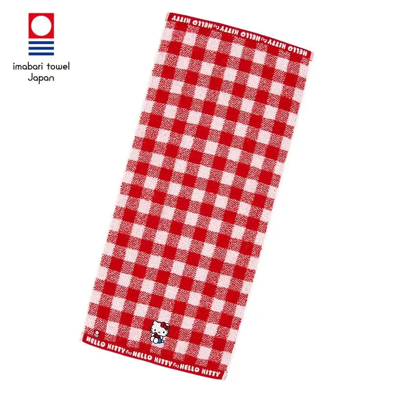Hello Kitty Gingham Imabari Hand Towel
