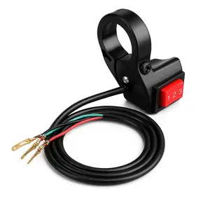 22mm 7/8in Motorcycle Handlebar Switch Electric 3 Speed Handlebar Module Switch for Motorcycle E-Bike Scooter