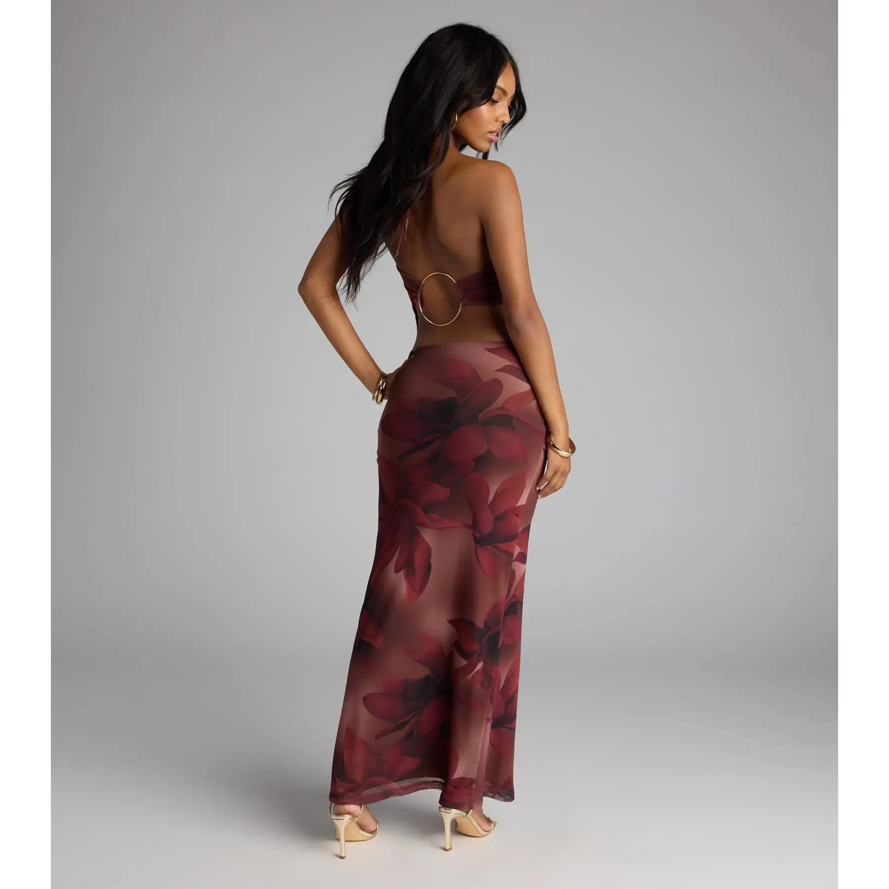 Drama Meets Paradise Floral Maxi Dress