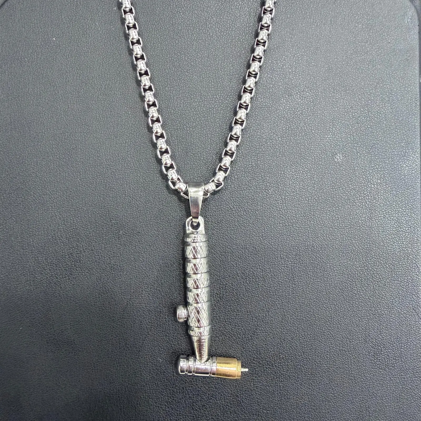 Tig Torch Gold Pendant Necklace