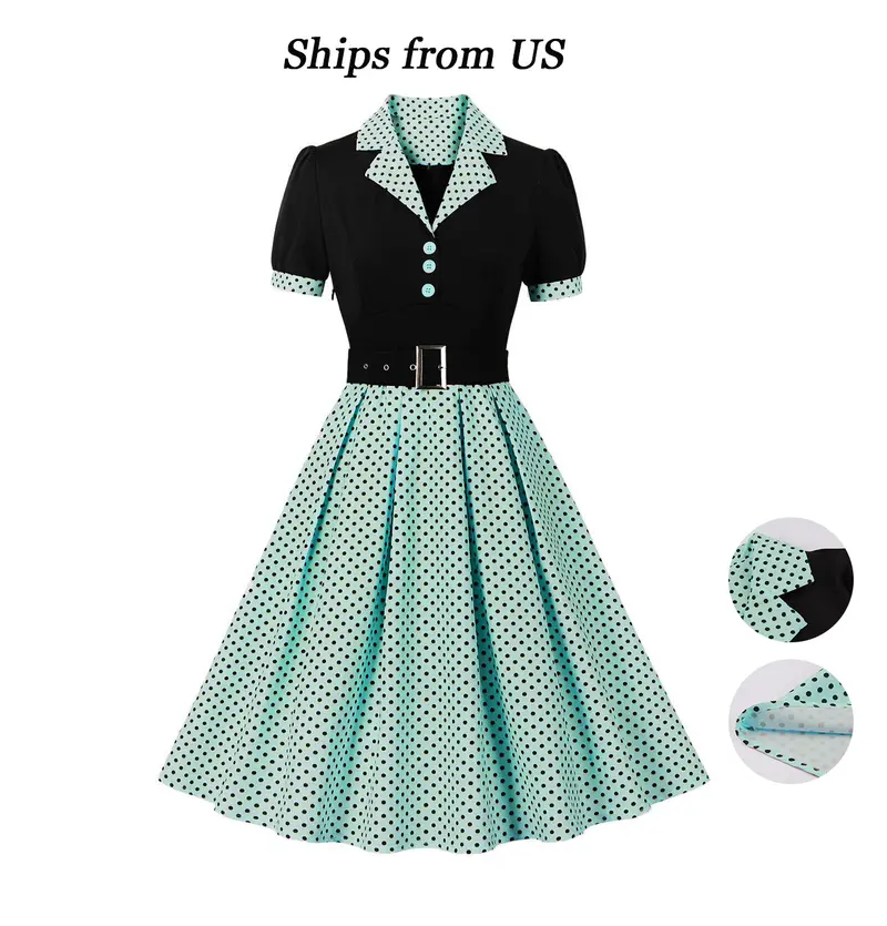 90s swing dress Rainbow 1950s Stripe Pocket Swing Dress main image 1