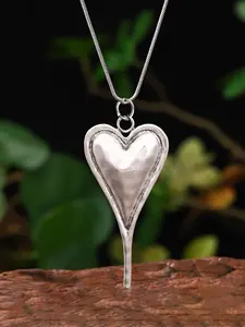 Boho Style Heart Shaped Pendant Necklace, Heart Design Necklace, Vintage Simple Casual Necklace for Women & Girls, Fashion Jewelry for Party, Daily Decor, Trendy All-match & Exquisite Jewelry for Birthday Gift