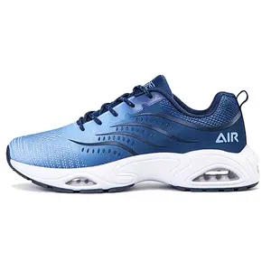 Men’s Air Cushion Shock-Absorb Casual Trainers - Breathable Runner, Cushioned Outdoor Running Shoes, Lightweight Mesh Non-Slip Sole Running Sports Footwear for Walking Workouts