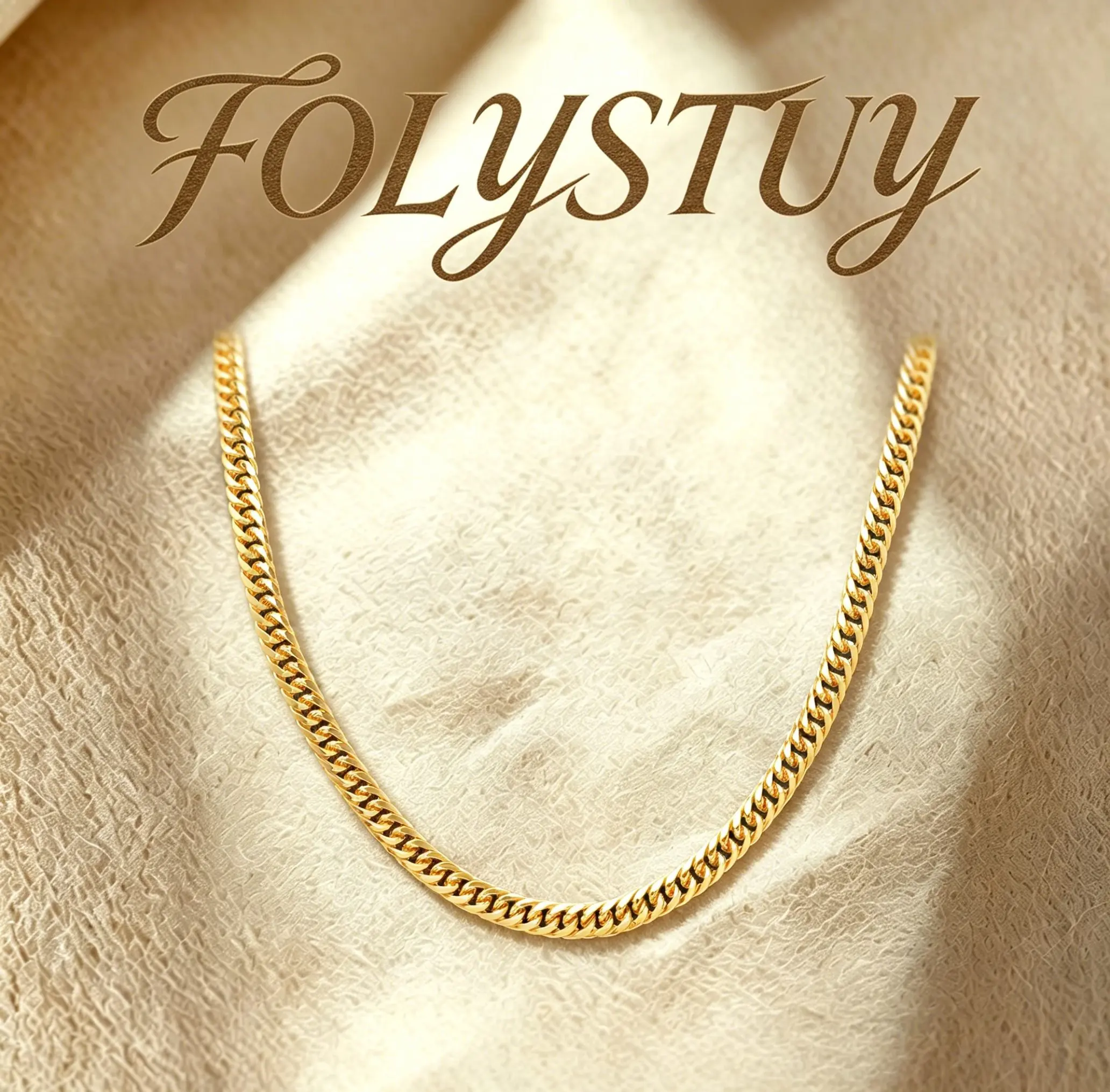 [22.8inch by 5mm Cuban Chain Necklace][FOLYSTUY (Y131)]Trendy Hip - Hop Style Jewelry Necklace