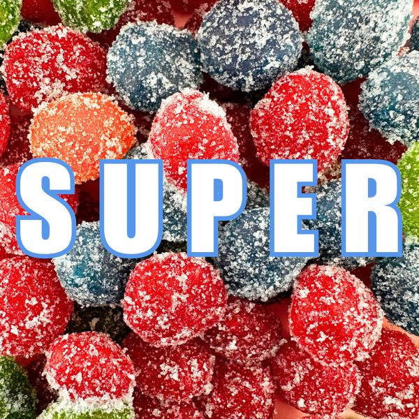 Cuza's Super Sour Blue Raspberry Gushies Candy Snack Bonbon Sweet Sugar ...