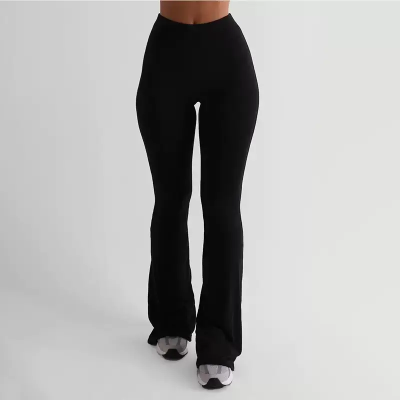 Comfortable Everyday Fitted Flare Nylon Spandex Legging Pants Womenswear Comfort