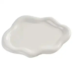 Minimalist Cloud Ceramic Jewelry Tray – Elegant Ring & Earring Organizer Decor