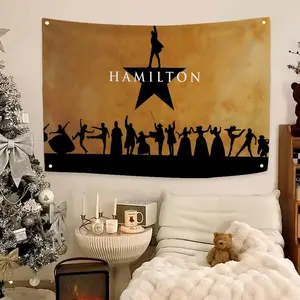Hamilton Musical Lyrics Mobile Flags Flag - Ultra Soft Skin-Friendly Machine Washable Fade Resistant Banner Decoration | HD Print Lightweight Durable Outdoor Indoor Garden Flag