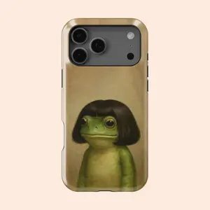 Funny frog Bob Haircut Humor Trending Phone Case For iPhone