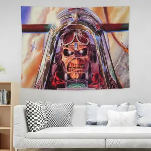 Heavy Metal Iron Maiden band Tapestry Artistic Textile Decor Easy-Hang microfiber wall hanging creates perfect backdrops for photos or events. Ideal for living rooms, bedrooms & outdoor decor Enhances Ambiance Changeable Decor