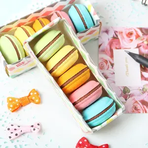 Macaron Eraser Set - 5 Charming Erasers for Artists & Office Use - Cute & Functional - Perfect for Tidy Workspaces
