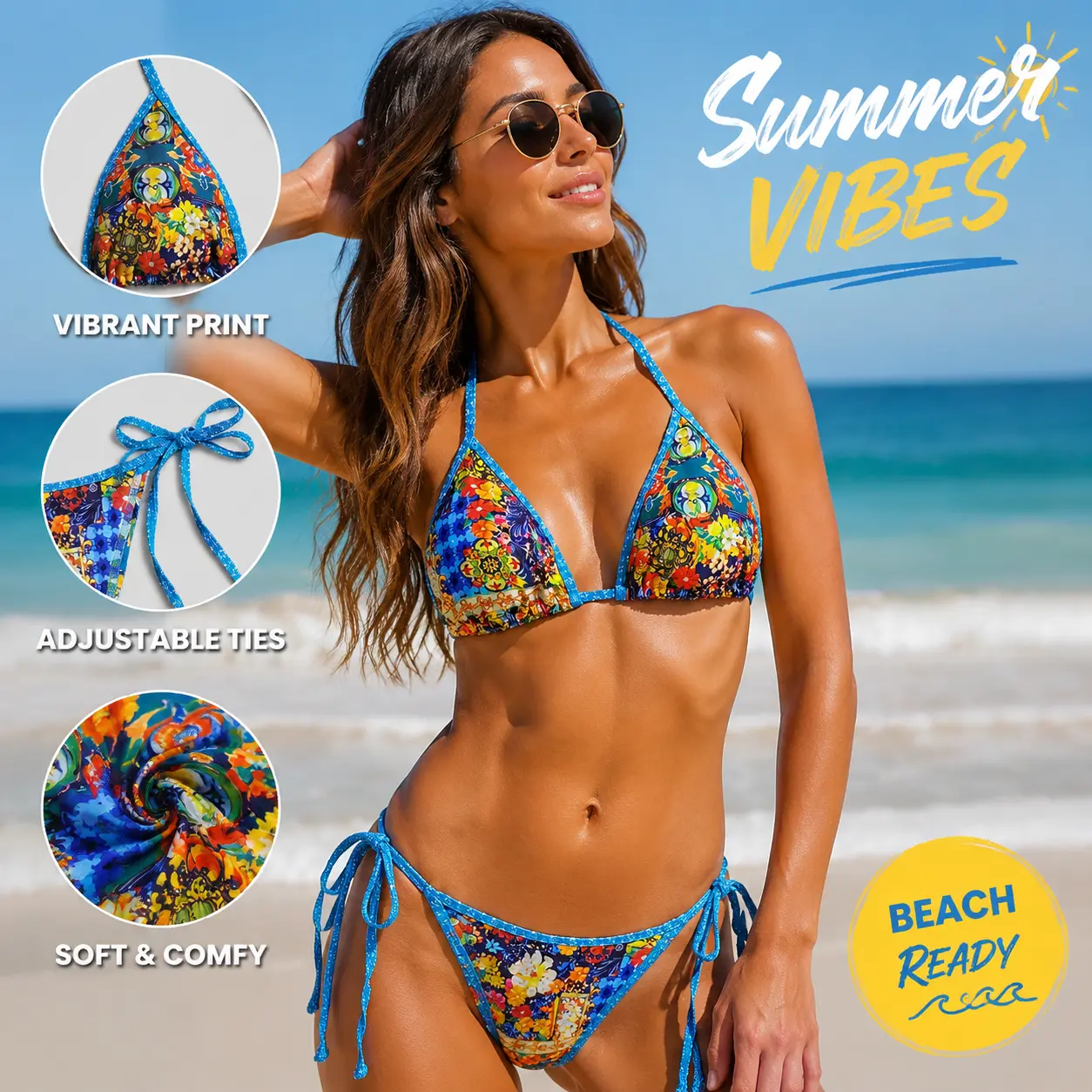 Women's 2-Piece Bikini Set, Quick-Dry Surf Swimwear, Sports & Outdoor Beach Wear