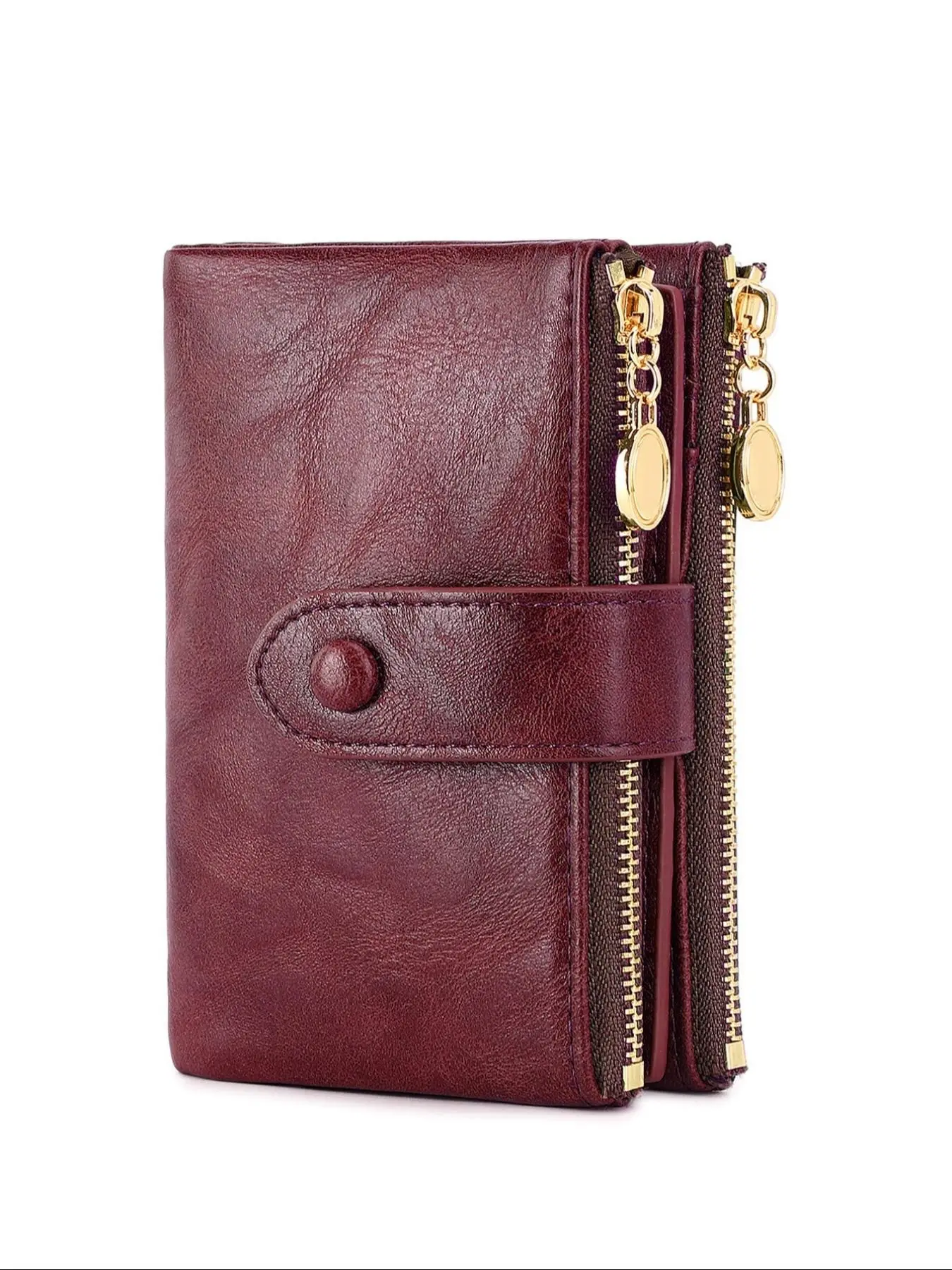 Double Zipper Women's Short Wallet, Credit Card Wallet, RFID Anti-Theft Brush, Multi Slot Card Storage And Coin Purse, Multifunctional Large Slot Printed Wallet, Suitable For Daily Use, Portable Travel, Christmas Gift, Durable Wallet