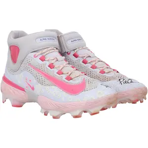 Pete Alonso New York Mets Autographed Game-Used Pink Nike Cleats from the 2025 MLB Season - Fanatics Authentic Certified