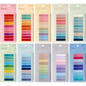 Book Tabs for Annotating, 2000 count Sticky Tabs with Ruler, Transparent Sticky Notes for Binders, Page Markers for Notebooks, Multi-Colored Writable and Repositionable Book Flags Strip Index Tabs
