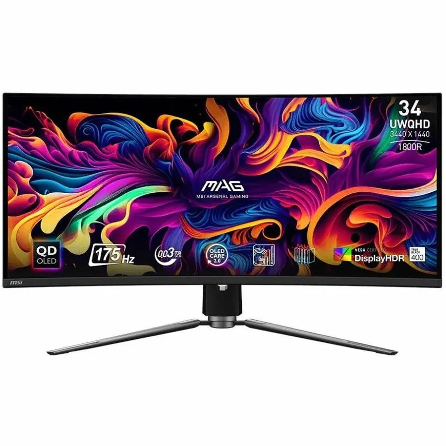 MSI MAG 341CQP 34" Class UW-QHD Curved Gaming OLED Monitor MAG341CQPQDOLED