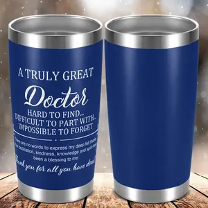 304 Stainless Steel Doctor Tumbler 20oz - Break-Resistant & Durable, Insulated Travel Mug with Inspirational Quote, Perfect Medical Gift for Doctors, Nurses, Retirement, Graduation