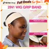 Labhairs Unisex Silicone Elastic Wig Grip Band - Antislip, Washable, Adjustable, All-Seasons 2in1 Fabric Hair Accessory for Secure Everyday Wear, Easy for Newbies