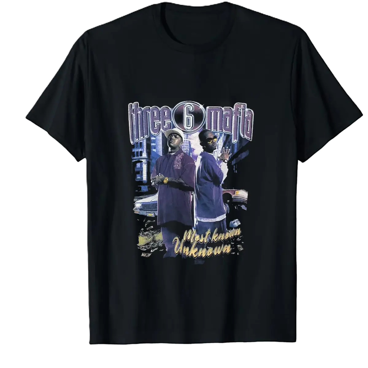 Three 6 Mafia Must Known T Shirt Sweatshirt, Heavy Cotton Fabric Men's T-Shirt, Crewneck Menswear Top