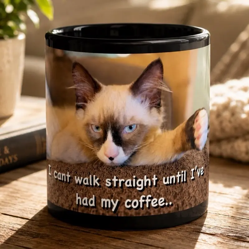 Wobbly Wall-E Black Glossy Mug