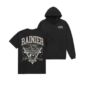 Rainier Mountain Fresh Since 1878 T Shirt 2 Sides, Vintage Beer Graphic Tee, Classic Brewery Logo Shirt, Soft Cotton Blend Shirt, Pacific Northwest Beer Lover Apparel for Men and Women, Retro Beer Gift