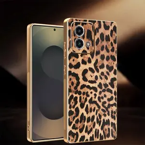 Luxury Leopard Print Phone Case Protector for Motorola Moto G Stylus 5g, Durable PC Back Cover, Electroplated Tpu Edges, Scratch Resistant, Seamless Fit