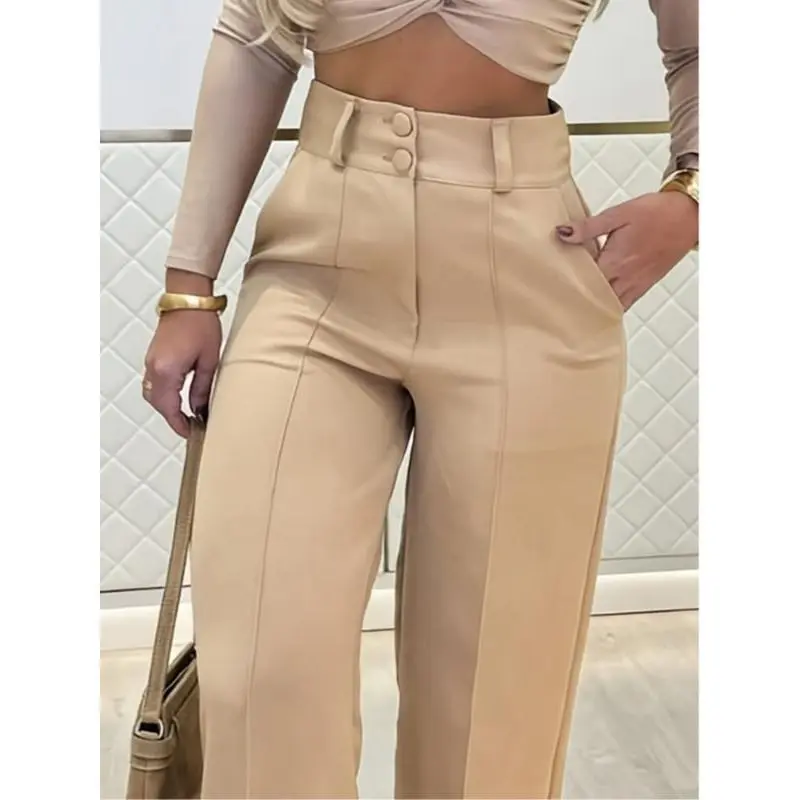 ladies khaki work pants - TikTok Shop