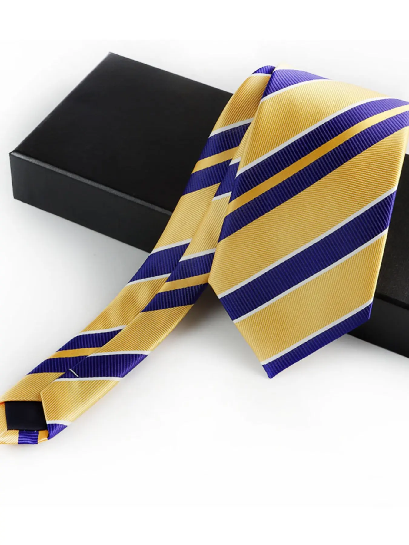 Woven High Density 6cm Stripe Business Tie, Fashionable Durable Design, Stylish Tie Design, Perfect for Formal Occasions and Professional Wear, Striped Print Tie