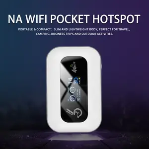 Portable 4G LTE WiFi6 Hotspot with SIM Card Required and LED Display Delivering High Speed Internet Up to 286Mbps Multi Device Support and 3000mAh Battery Perfect for Travel Vacation Road Trips Outdoor Work College Students and Remote Jobs