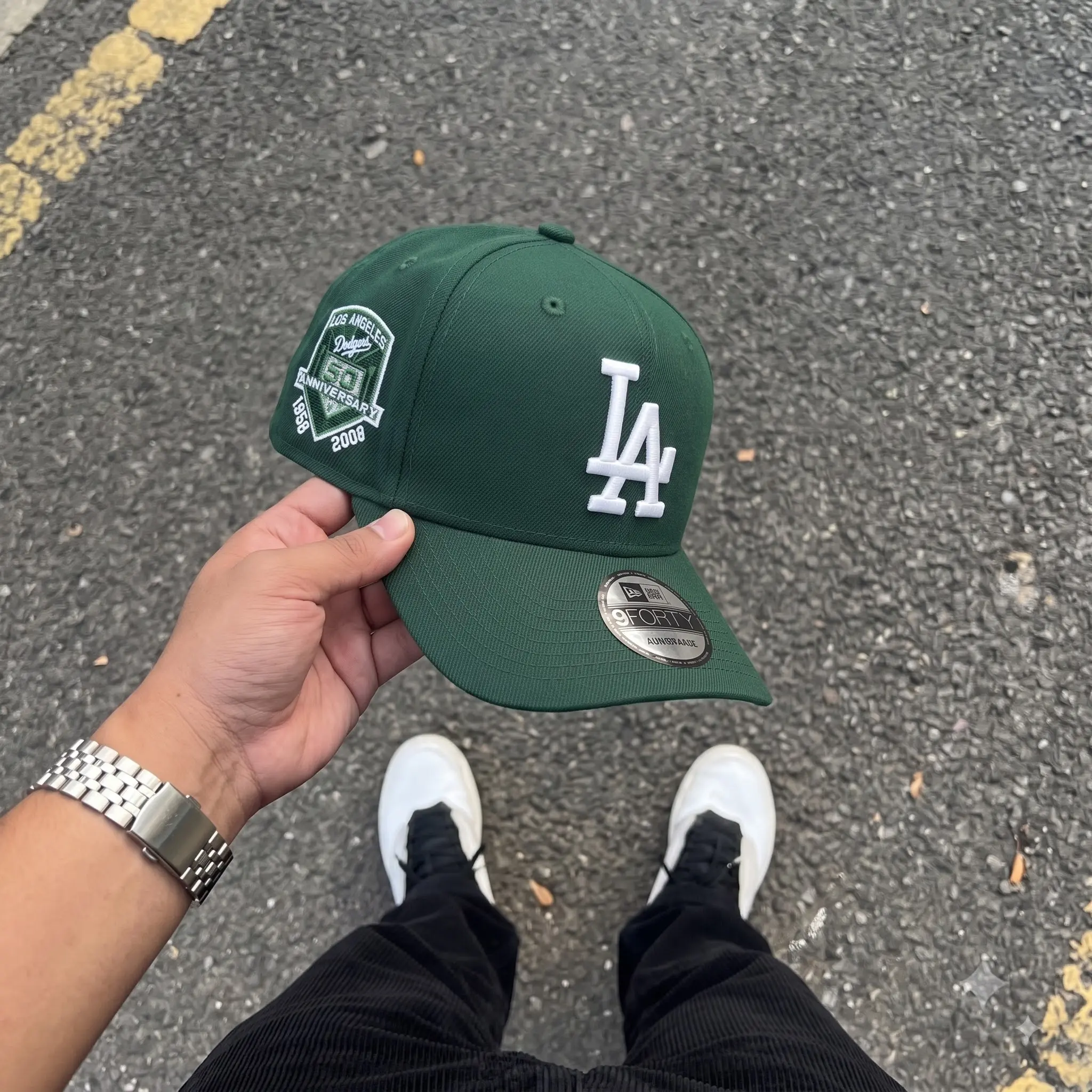 New Era 59FIFTY MLB Baseball Cap – NY Yankees & LA Dodgers Anniversary Side Patch, Adjustable Baseball Hat, Adjustable Fit Sports Collectible Headwear