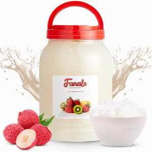 Fanale Coconut Jelly Topping Lychee Flavor for Bubble Tea 8.3 lb JEL005 Sweet Exotic Texture Nutritious Ingredients for Boba Tea Smoothies Slushes Desserts